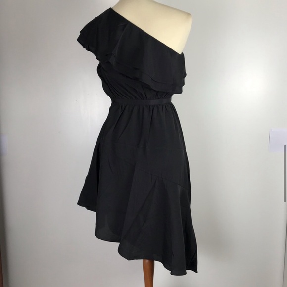 LIKELY Delbarton Dress Black One Shoulder Asymmetrical Size 2 - Picture 4 of 7